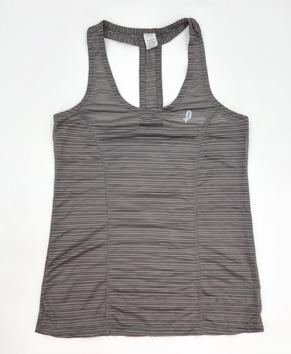 Penn Shirt Womens Small Gray Tank Top Racerback Sheer Running Yoga Tennis Active